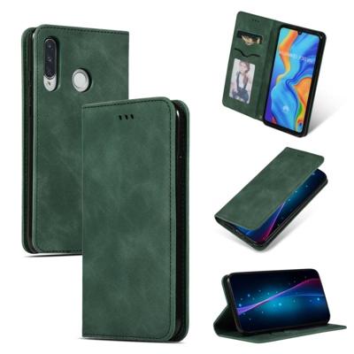 Retro huid voelen Business magnetische horizontale Flip lederen case voor Huawei P30 Lite (Army Green) Retro huid voelen Business magnetische horizontale Flip lederen case voor Huawei P30 Lite (Army Green)