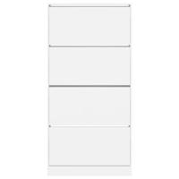 Schoenenkast met 4 klaplades 80x21x163,5 cm wit - thumbnail