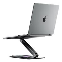 Alogic Elite Power MacBook stand with wireless charger - Black - thumbnail