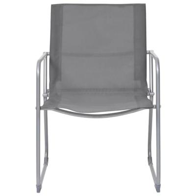 VidaXL 4-delige loungeset stof en staal grijs VidaXL 4-delige loungeset stof en staal grijs