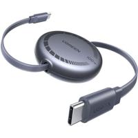 USB-C-kabel - UGREEN - Intrekbare USB-C naar USB-C PD-kabel - 100W - 1 m - Zwart - thumbnail