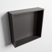 MONDIAZ EASY Nis 29,5x29,5cm in solid surface kleur DarkGrey | DarkGrey. 1 vak geschikt voor in- of opbouw - thumbnail