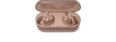 Technics EAH-AZ40M2EN Draadloze oordopjes met ruisonderdrukking multipoint Bluetooth, comfortabele in-ear oortelefoon hoofdtelefoon met ingebouwde microfoon, aanpasbaar tot 5,5 uur speeltijd, roségoud