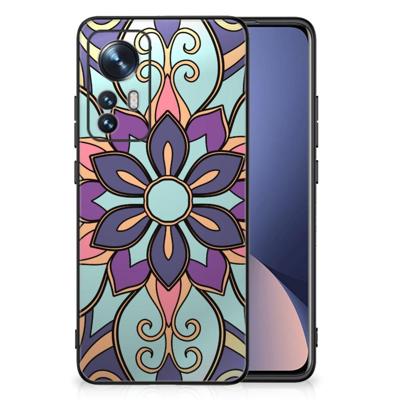Xiaomi 12 | 12X Bloemen Hoesje Purple Flower