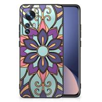 Xiaomi 12 | 12X Bloemen Hoesje Purple Flower - thumbnail