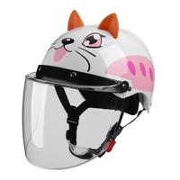 BYB X-866 Volwassen Elektrische Motorhelm Mannen en Vrouwen Universele Hardmuts Specificatie: Transparante Long Lens (Four Seasons White) - thumbnail