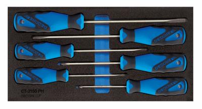 Gedore 1500 CT1-2150 PZ Schroevendraaierset Kruiskop, Plat