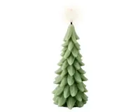 Lumineo ledkaars kerstboom d8h19.3cm groen - thumbnail