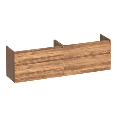 Brauer Delight - Onderkast - 160 cm - met 4 Softclose Lades Greeploos en 2 Sifon Uitsparingen - Honey