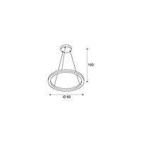 SLV Led hanglampOne Ø 60cm dimbaar wit - 1002910 - thumbnail