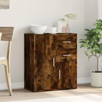 Dressoir 60x31x70 cm bewerkt hout gerookt eikenkleurig - thumbnail