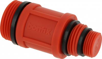 Bonfix Muurplaatbeugels (type Gemini) Universele kunststof afdekstop - rood / blauw 3/8 - 1/2 - 3/4 rood - 3 x buitendraad