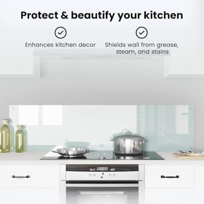 VidaXL Keuken achterwand 2 pcs wit 80 x 40 cm gehard glas