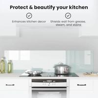 VidaXL Keuken achterwand 2 pcs wit 80 x 40 cm gehard glas - thumbnail