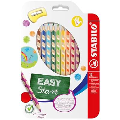 Stabilo easycolors kleurpotloden linkshandig - 12 st. + puntenslijper Stabilo easycolors kleurpotloden linkshandig - 12 st. + puntenslijper