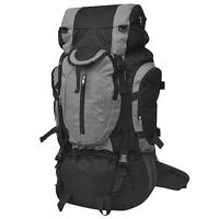 VidaXL Rugzak hiking xxl 75 l zwart en grijs - thumbnail