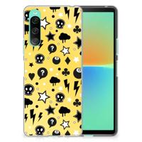 Silicone Back Case Sony Xperia 10 V Punk Geel - thumbnail