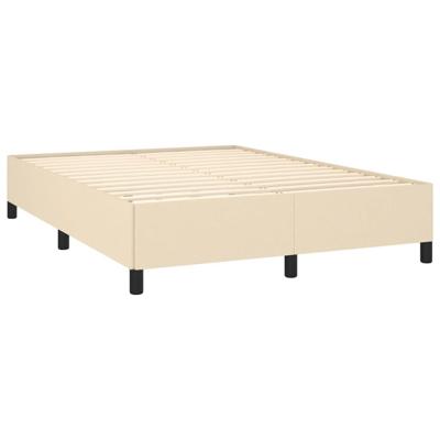Boxspring met matras stof crèmekleurig 140x190 cm