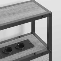Opberghoofdbord met plank Grijs sonoma 135 cm Bewerkt hout - thumbnail