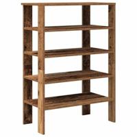 VidaXL Schoenenrek 61x32x87,5 cm bewerkt hout oud houtkleurig - thumbnail