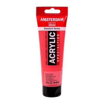 Royal Talens Amsterdam Standard Series Acrylverf Tube 120 ml - Metallicrood 832