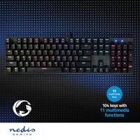 Bedraad Gaming Toetsenbord | USB Type-A | Mechanische Toetsen | LED | QWERTY | US Internationaal | USB Gevoed | Lengte stroomkabel: 1.50 m | Gaming - thumbnail