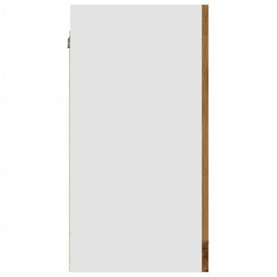 Hangkast 40x31x60 cm bewerkt hout artisanaal eikenkleurig
