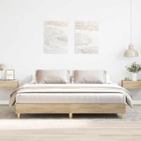 Bedframe zonder matras hout sonoma eikenkleurig 180x200 cm - thumbnail