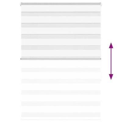 VidaXL Zebra rolgordijn 115x150 cm stofbreedte 110,9cm polyester wit