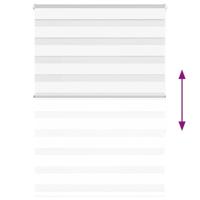 Zebra rolgordijn 100x150 cm stofbreedte 95,9 cm polyester wit - thumbnail