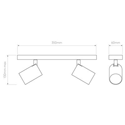 Astro Lighting Ascoli Twin Spot - Mat zwart Astro Lighting Ascoli Twin Spot - Mat zwart