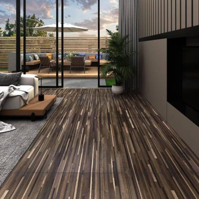 Vloerplanken zelfklevend 5,02 m 2 mm PVC gestreept bruin Vloerplanken zelfklevend 5,02 m 2 mm PVC gestreept bruin