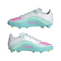 adidas F50 Messi League Gras / Kunstgras Voetbalschoenen (MG) Kids Wit Turquoise Roze - thumbnail