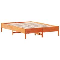 Bedframe massief grenenhout wasbruin 160x200 cm - thumbnail
