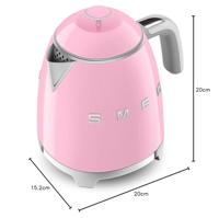 Smeg KLF05PKEU jaren &apos;50 waterkoker, roze - thumbnail