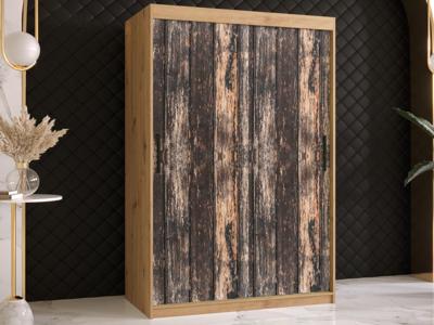 Kledingkast TODY 2 schuifdeuren 120 cm artisan eik Kledingkast TODY 2 schuifdeuren 120 cm artisan eik