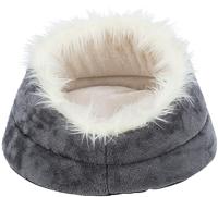 TRIXIE Hondenbed Minou ø 60 cm in wit/grijs - zacht hondenkussen van zachte pluche - hondenmand voor kleine tot middelgrote honden - antislip - 36299 - thumbnail