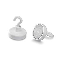 magnetoplan Magnetische haak 52625 (Ø) 25 mm Rond, Met haak Wit 1 stuk(s) 52625 - thumbnail