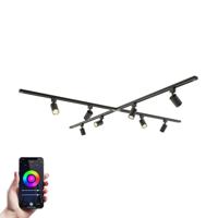 Taros Railverlichting Pakket - X-vorm - 4x 1m rail - 8 railspots - Incl. RGBWW GU10 - IP20 - Modulair - 230V - thumbnail