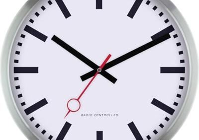 EUROTIME 53820-05 Wandklok Zendergestuurd 30 cm Zwart