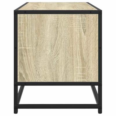 Tv-meubel 100x34,5x40cm bewerkt hout metaal sonoma eikenkleurig