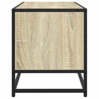 Tv-meubel 100x34,5x40cm bewerkt hout metaal sonoma eikenkleurig - thumbnail