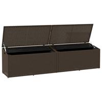 Tuinbox 220x50x58 cm poly rattan bruin - thumbnail