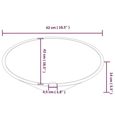 VidaXL Wasbakken 2 st 42x42x14 cm keramiek wit VidaXL Wasbakken 2 st 42x42x14 cm keramiek wit