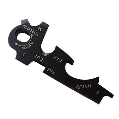 8 in 1 multitools EDC RVS sleutelhanger outdoor Survival Gear Gadget (zwart)