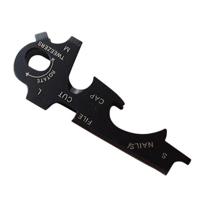 8 in 1 multitools EDC RVS sleutelhanger outdoor Survival Gear Gadget (zwart) - thumbnail