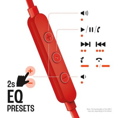 JBL Tune 305C Oordopjes Rood - thumbnail
