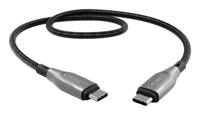 Cygnett Gepantserde USB-C naar USB-C 60W snellaadkabel USB 2.0 (2m, zwart) - thumbnail