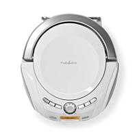 Nedis CD-Speler Boombox / Netvoeding | Stereo | 9 W | Bluetooth® | FM | Wit | 1 stuks - SPBB100WT SPBB100WT - thumbnail