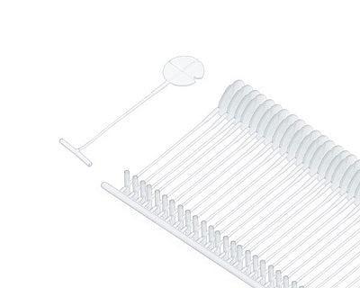 Textielpins 25mm standaard BIG paddle - 9 stuks